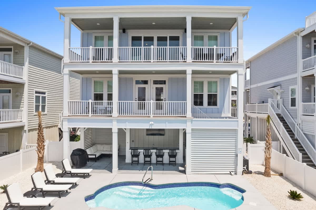 Blue Heaven by Brunswick Vacation Rentals w/ Pool Main Image